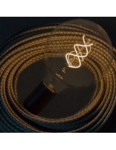 LED Smoky Light Bulb - Globe G125 Curved Spiral Filament - 5W E27 Dimmable  1800K