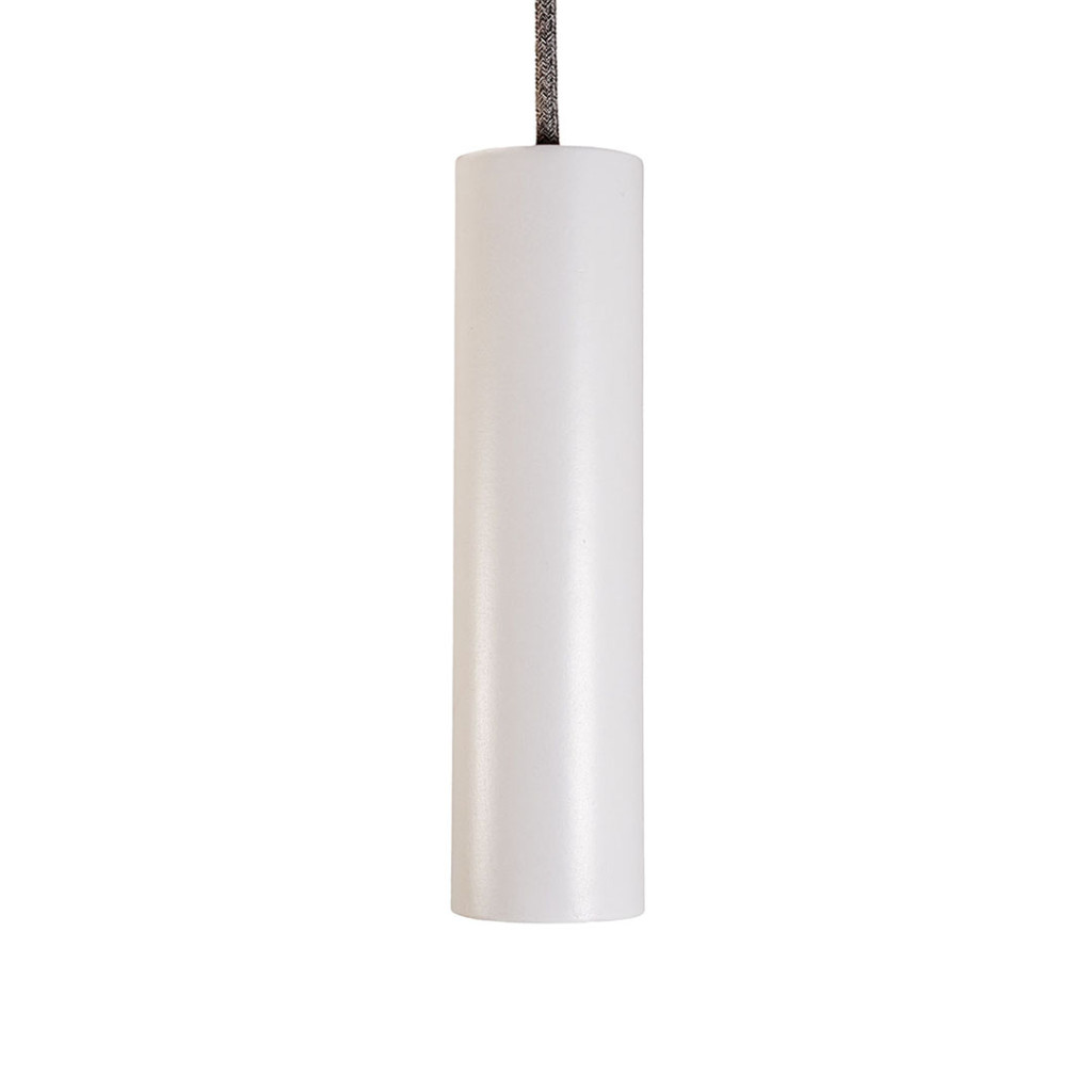 White Wooden Tube For Spotlight With E14 Lampholder