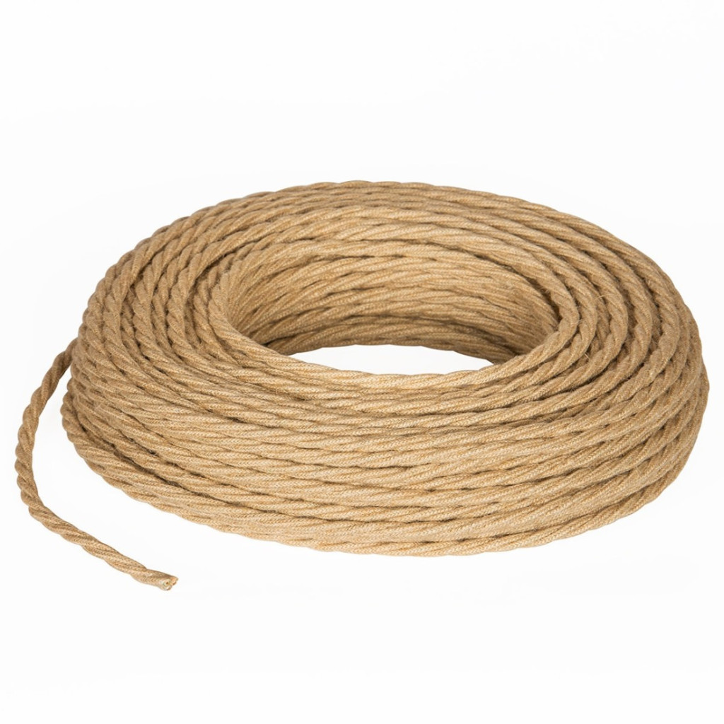 Braided Textile Electric Cable - Jute TR49