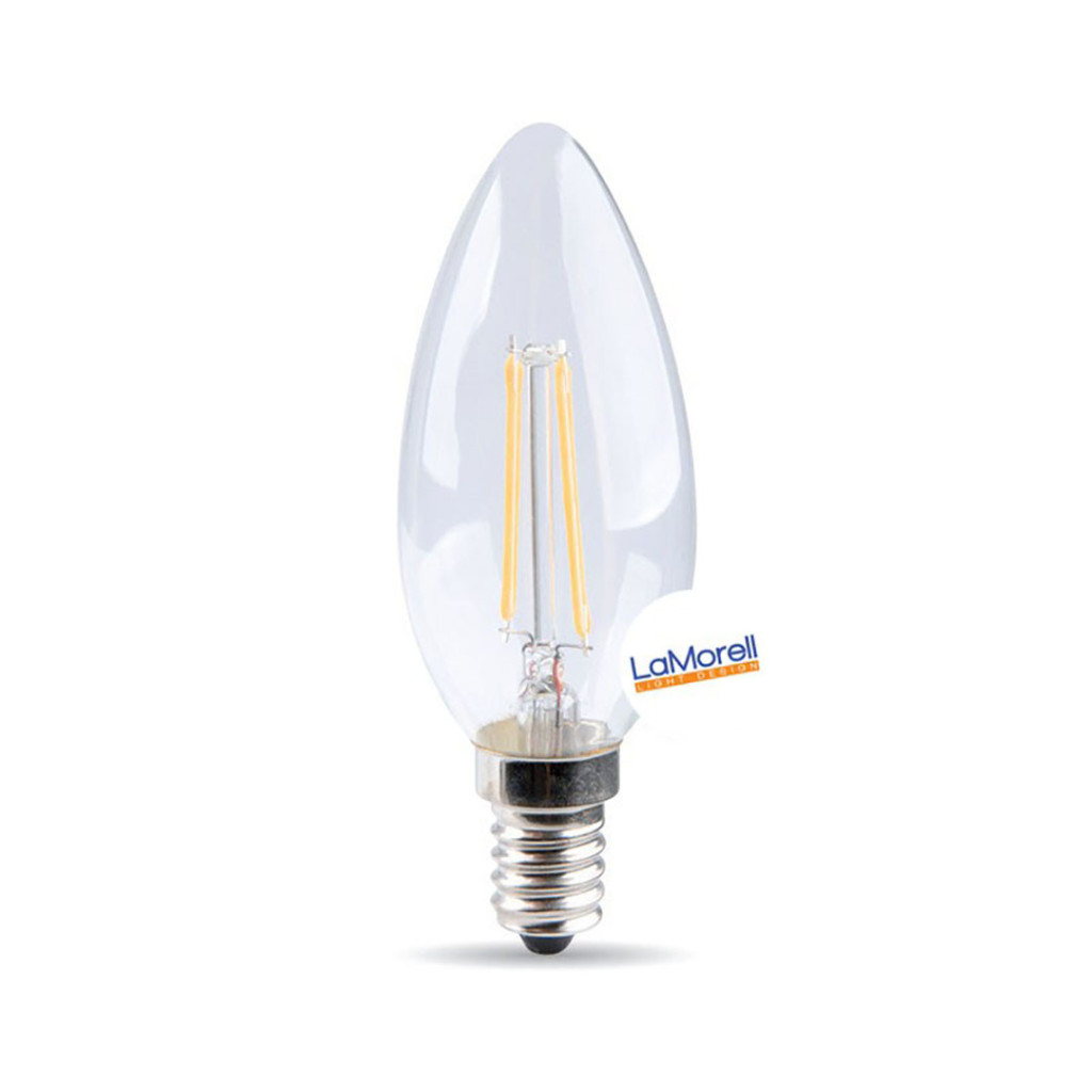 LED Olive Transparent 6W E14 2700K bulb