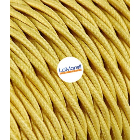Braided Textile Electric Cable - Yellow TR80